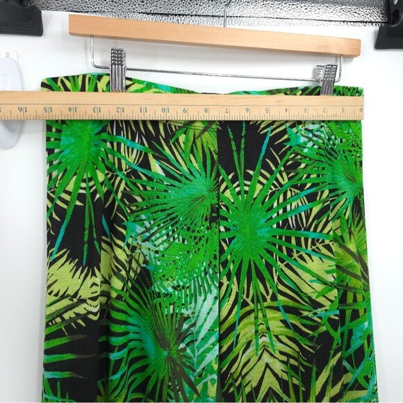 Michael Lauren Derby Wide-Leg Pants Jungle Green Modal Pull-One Tropical Large - Picture 9 of 13